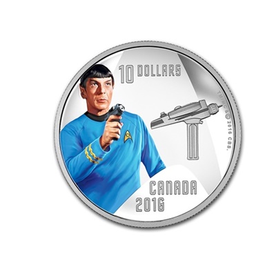 2016 $10 Silver Proof Coin - First Officer Spock - Click Image to Close